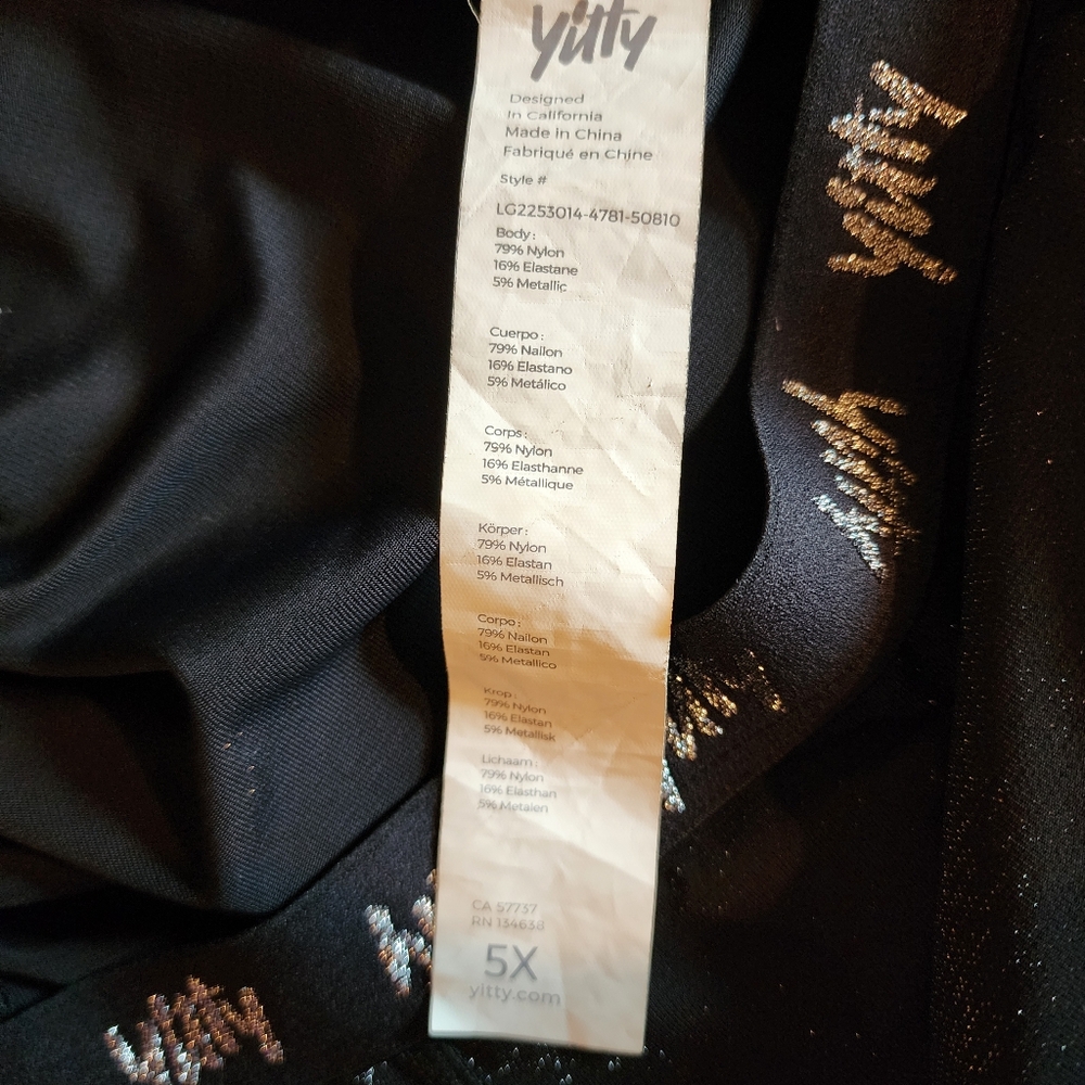 Black YITTY Sparkle Leggings-5x